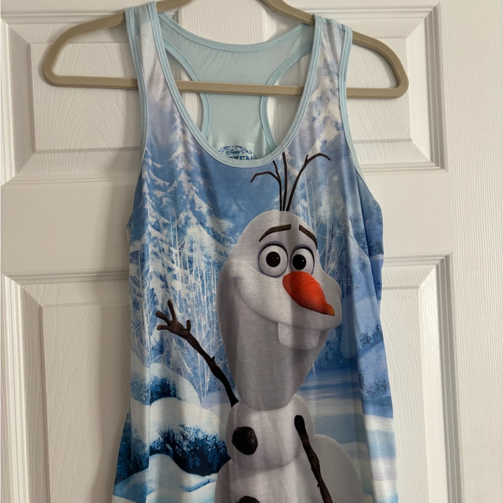 Disney Frozen Olaf Blue Graphic Tank Top